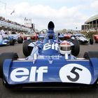 Cars on the grid ready for Sir Jackie Stewart tribute at Goodwood 2014